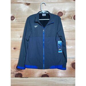 NWT! Speedo youth jacket. Tech warm up jacket. Blue size small.